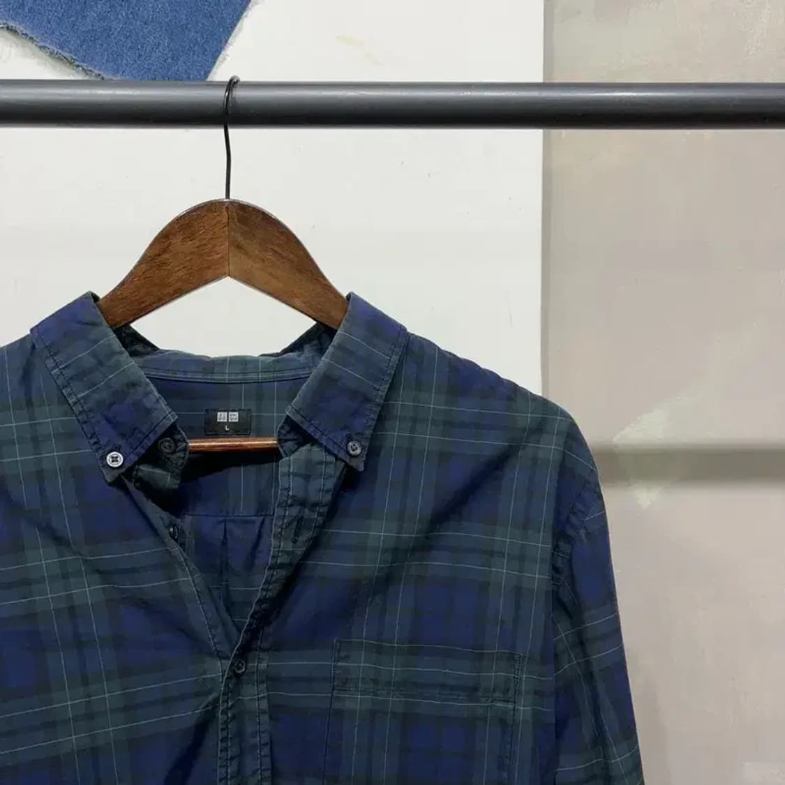 (105) 유니클로 캐주얼 스트릿 체크셔츠 남방 상품이미지3