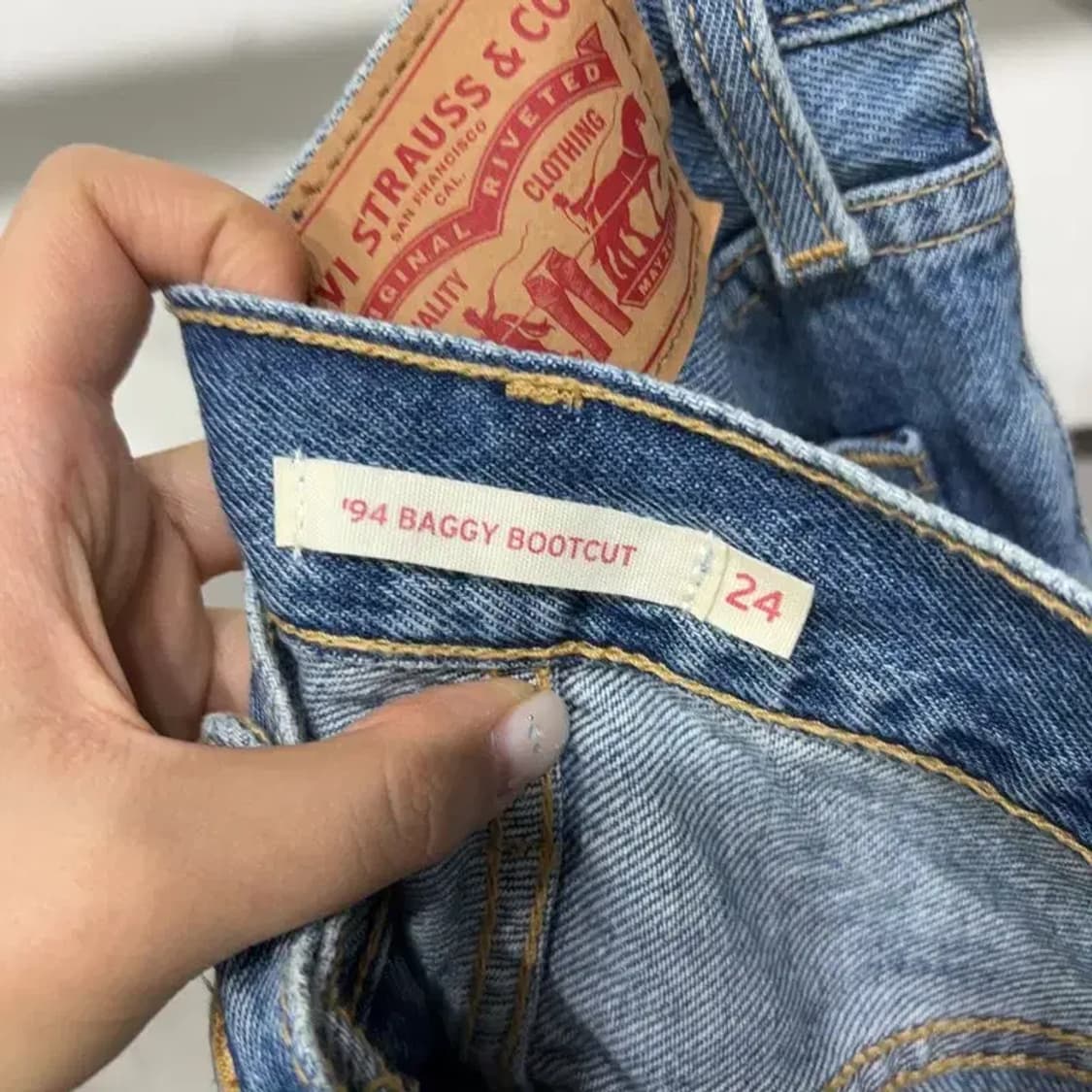 (24인치) 리바이스 여성 BAGGY 부츠컷 청바지 데님팬츠 상품이미지5