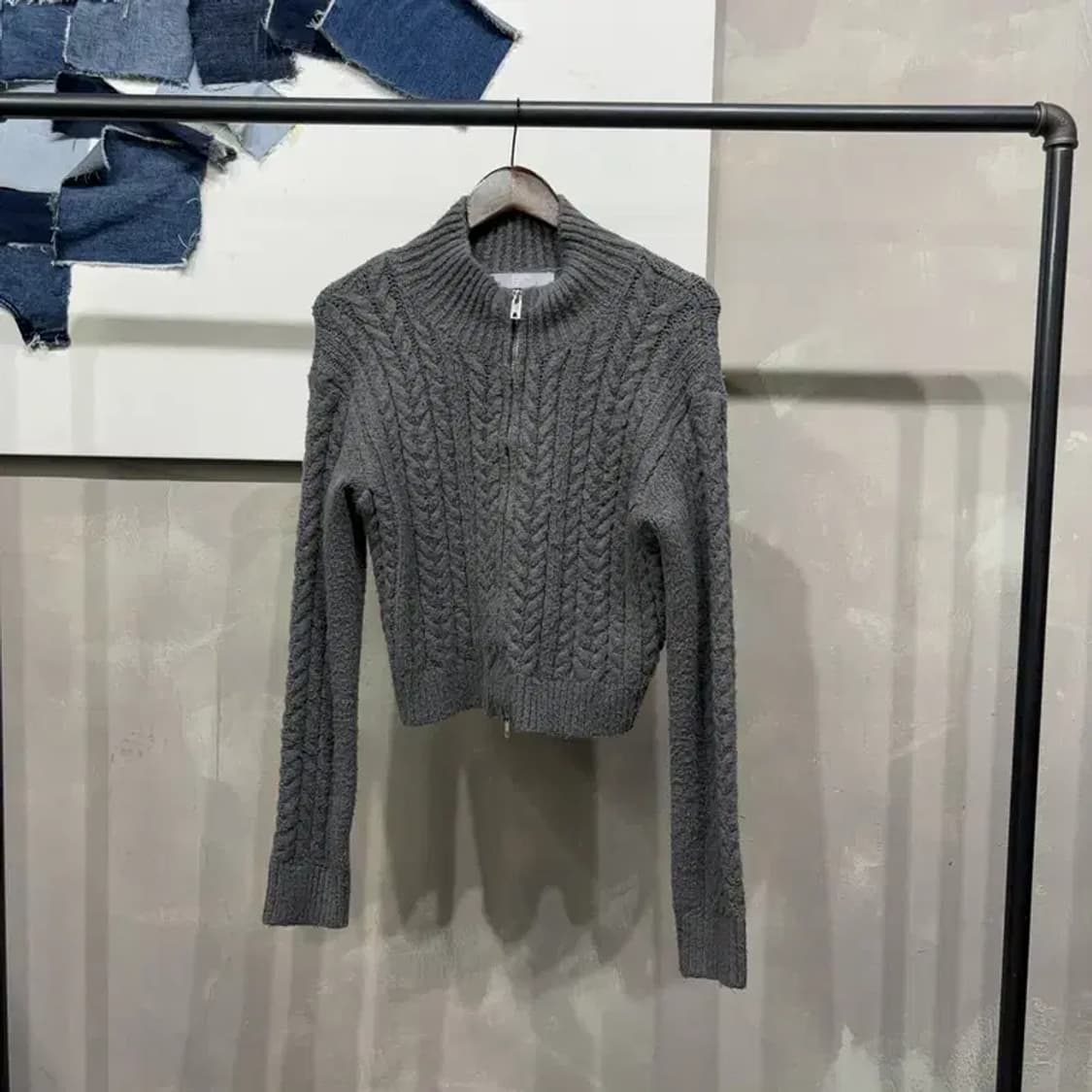 (85) 에잇세컨즈 여성 캐주얼 크롭 니트집업 자켓 상품이미지1