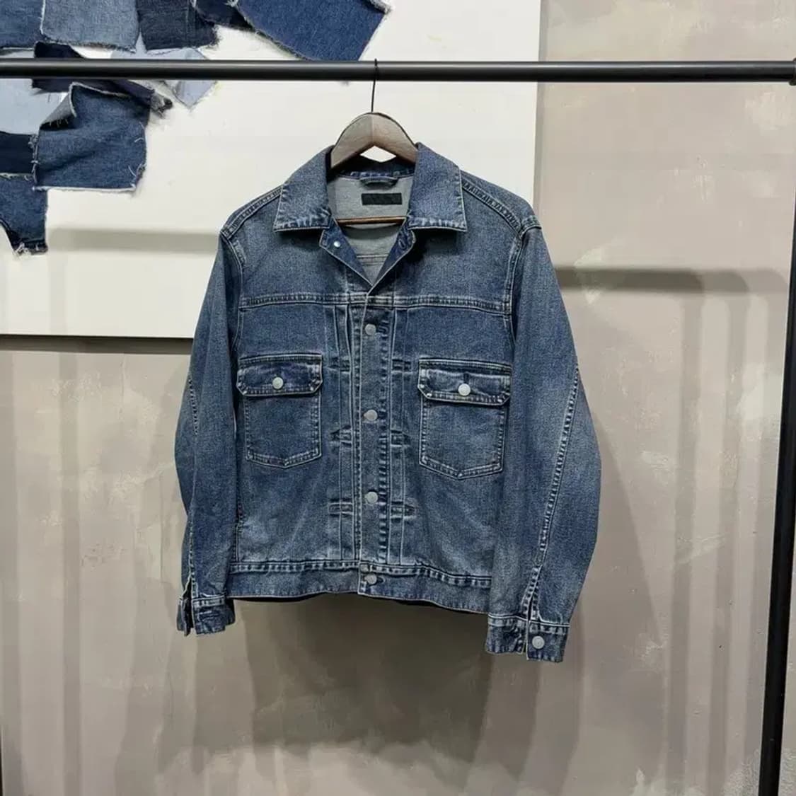 (95) 유니클로 스트릿 데님 트러커 청자켓 상품이미지1