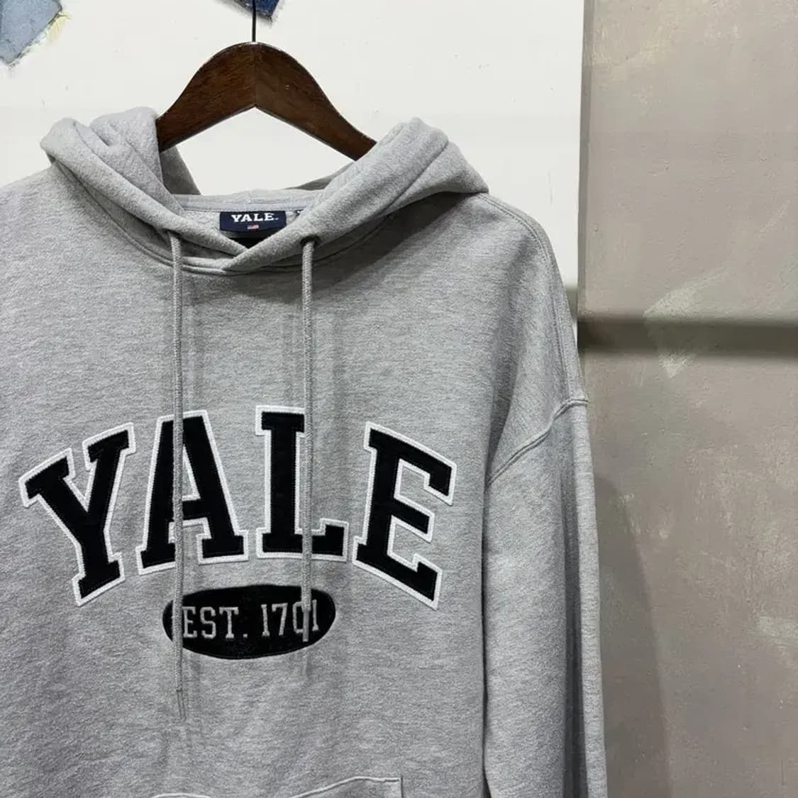(100) 예일 캐주얼 스트릿 기모 자수 후드티 상품이미지4
