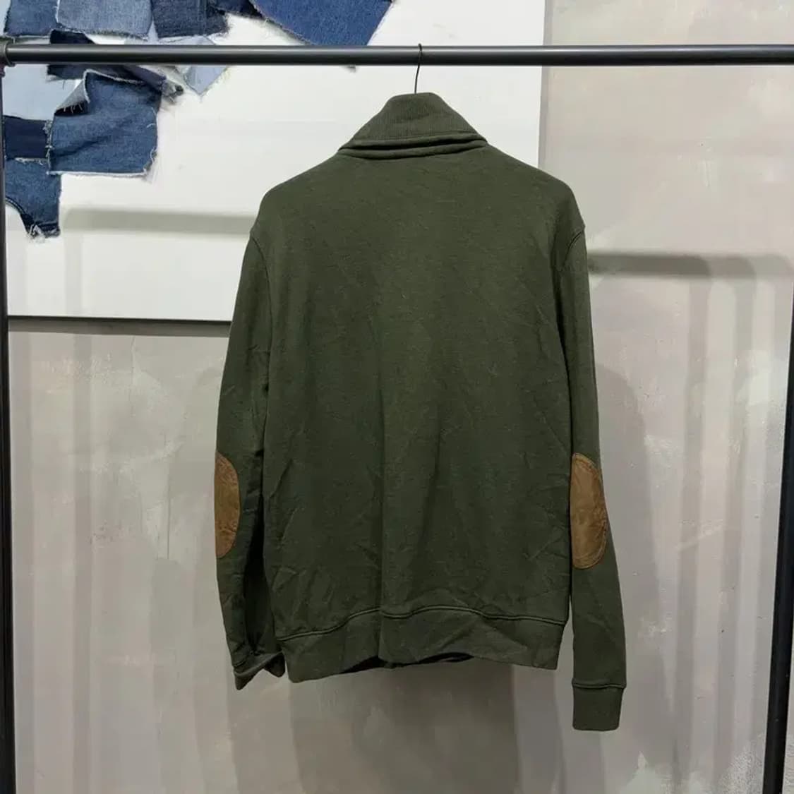 (105) H.M 흐앤므 엘보패치 투포켓 기모 더블버튼 가디건 상품이미지4