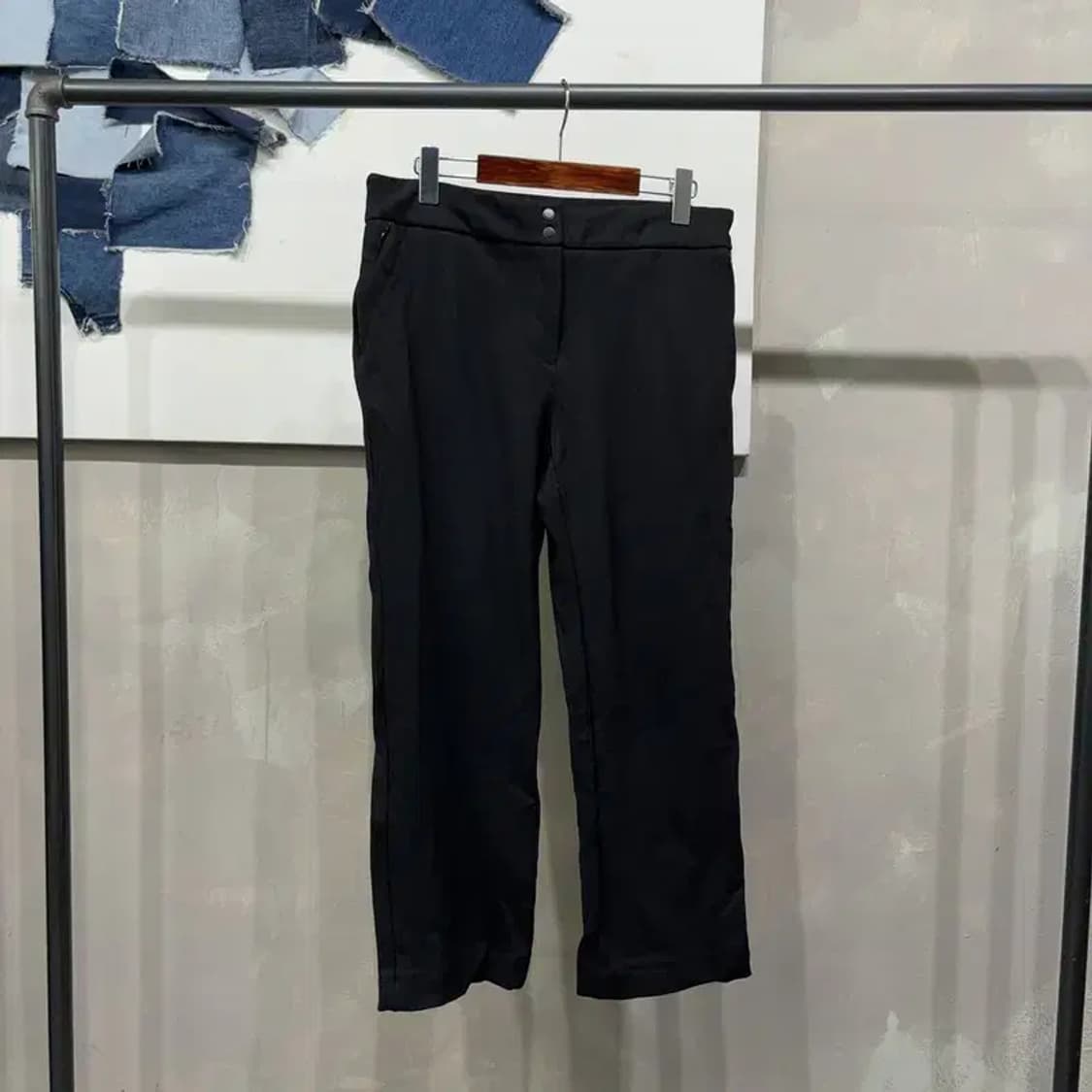 (30~32인치) 칼라거펠트 여성 기모 밴딩 슬랙스 바지 팬츠 상품이미지1