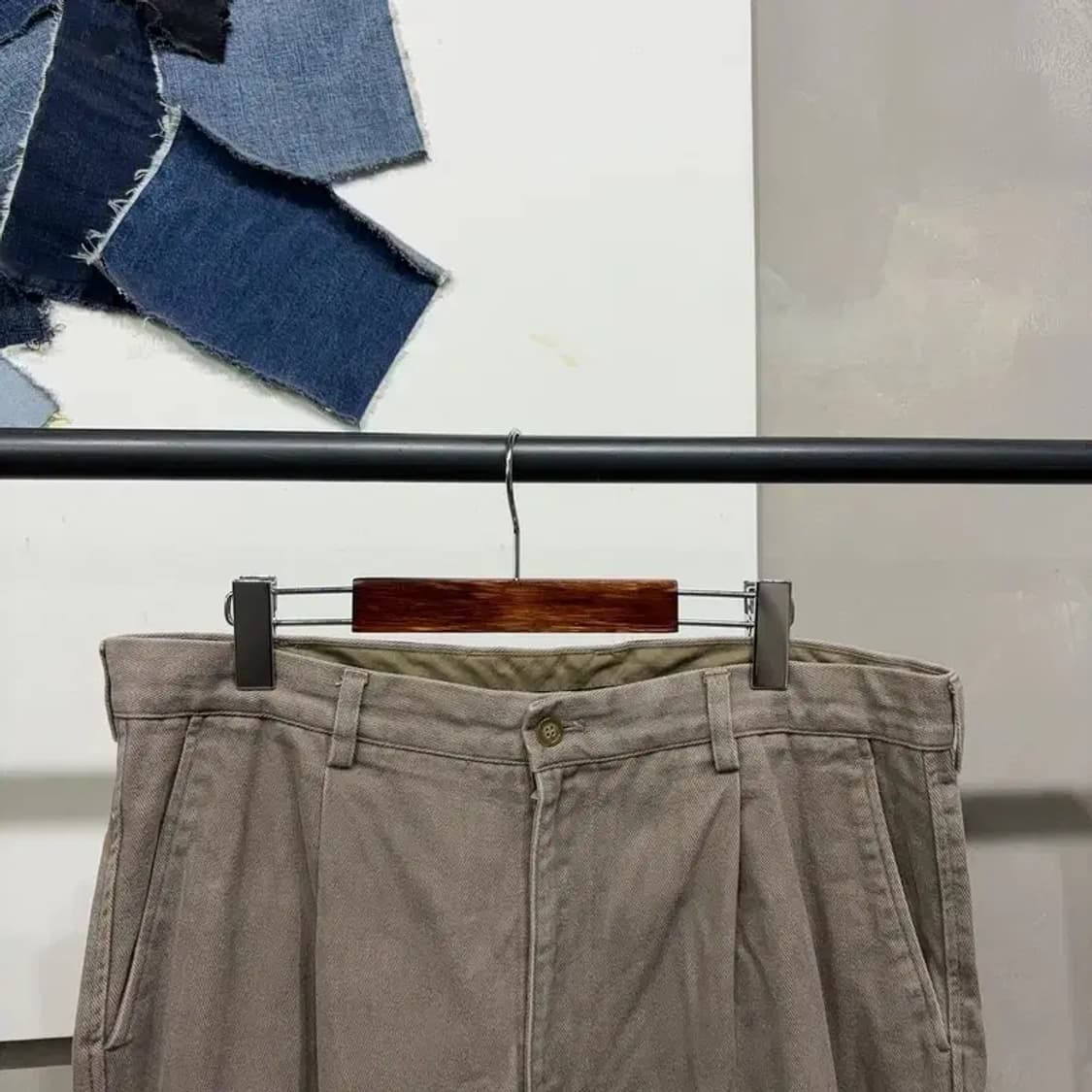 (36인치) 헨리코튼 캐주얼 빅사이즈 핀턱 바지 팬츠 상품이미지2