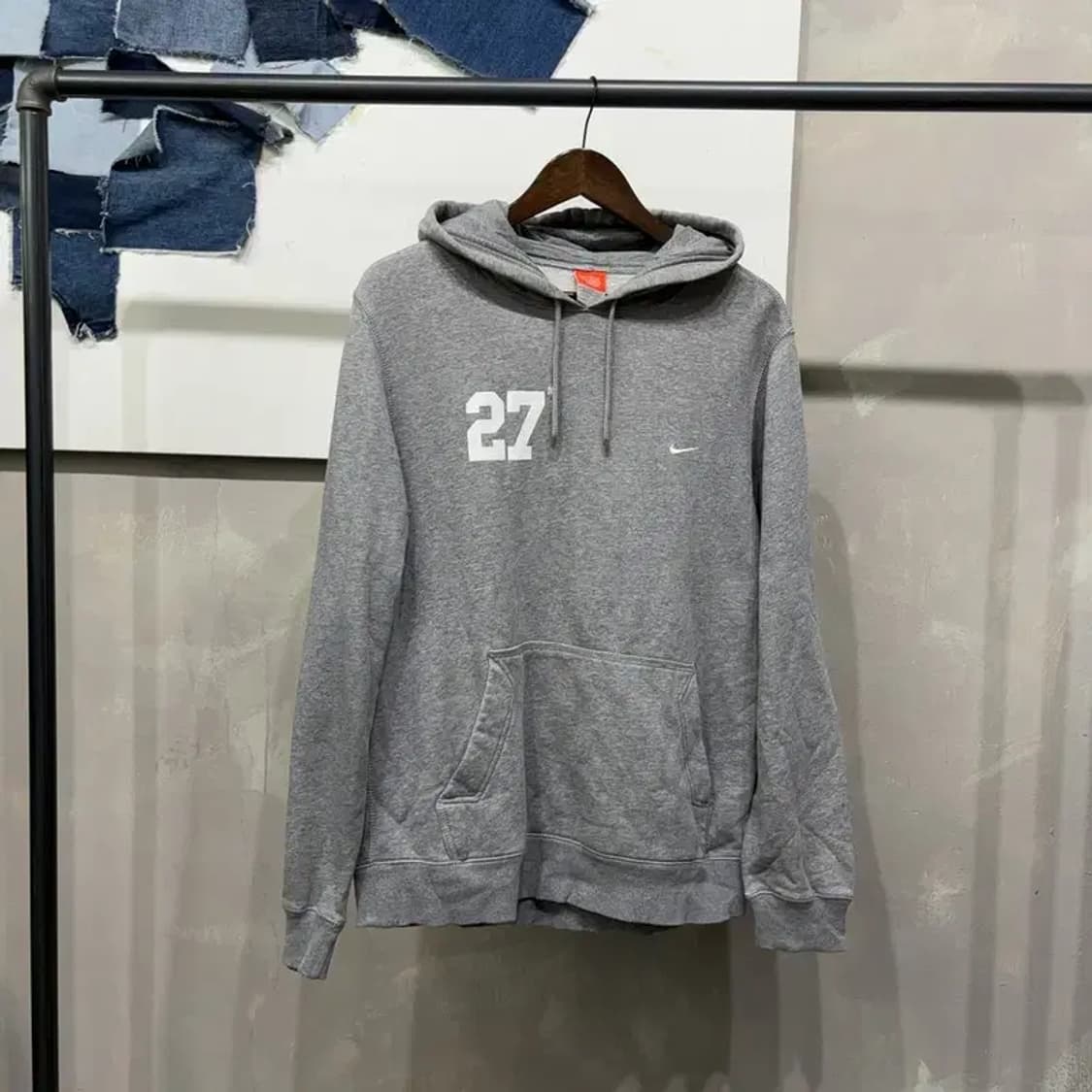 (100) 나이키 올드스쿨 뉴욕양키스 기모 후드티 상품이미지1