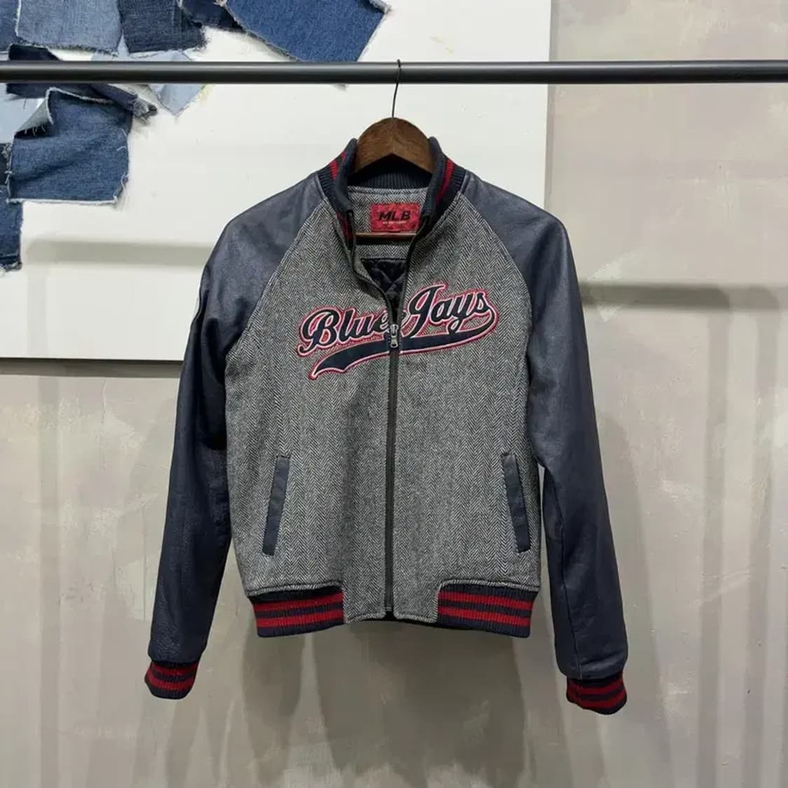 (95) MLB 여성 소가죽 야구잠바 자켓 상품이미지1