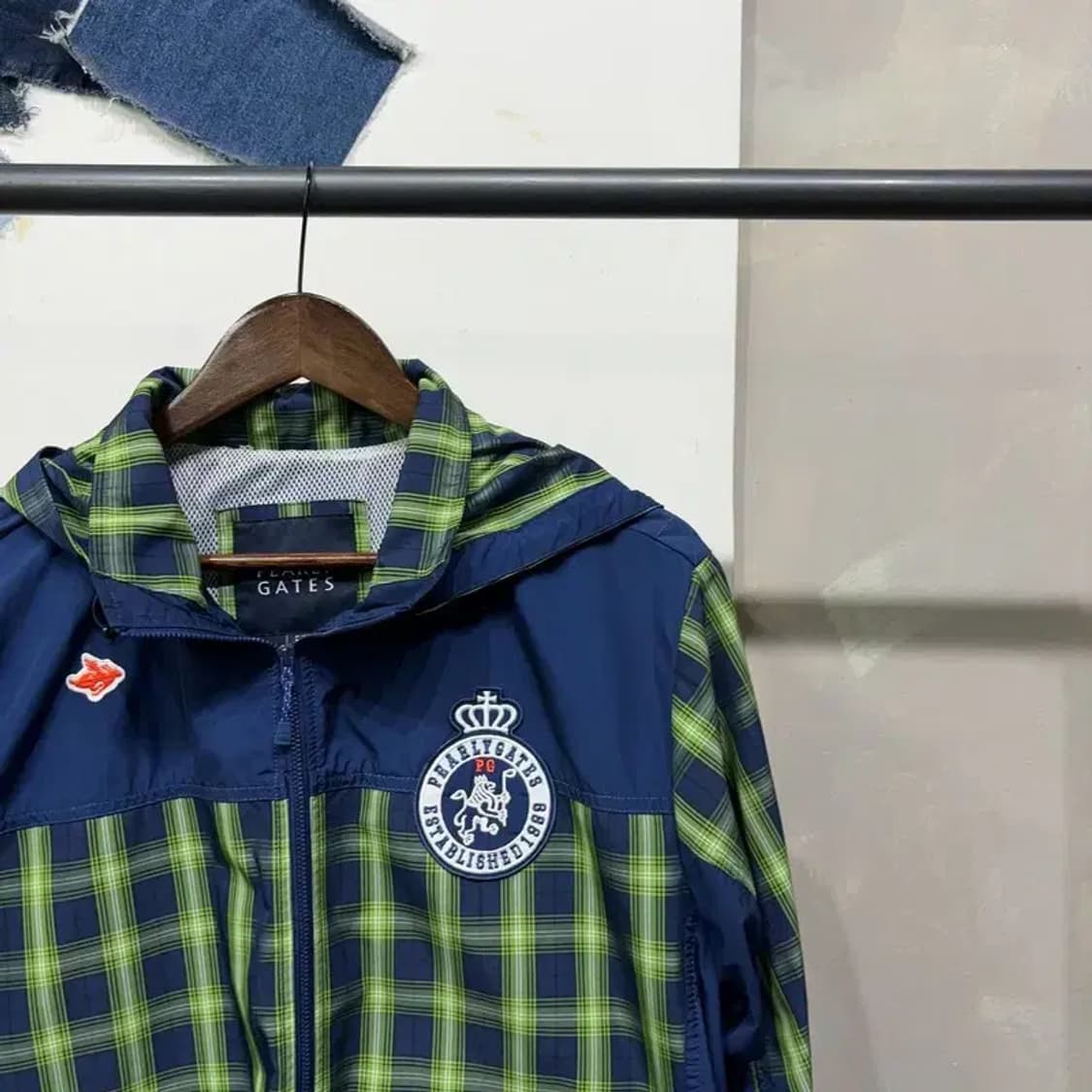 (105) 파리게이츠 골프 캐주얼 체크 바람막이 자켓 상품이미지3