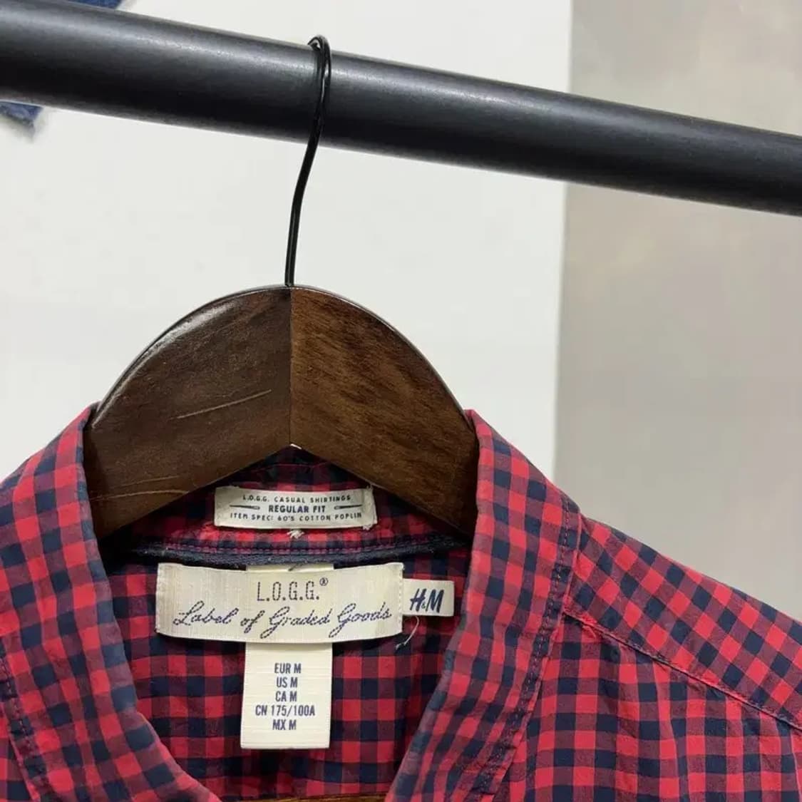 (100) H.M 흐앤므 스트릿 캐주얼 체크셔츠 남방 상품이미지2