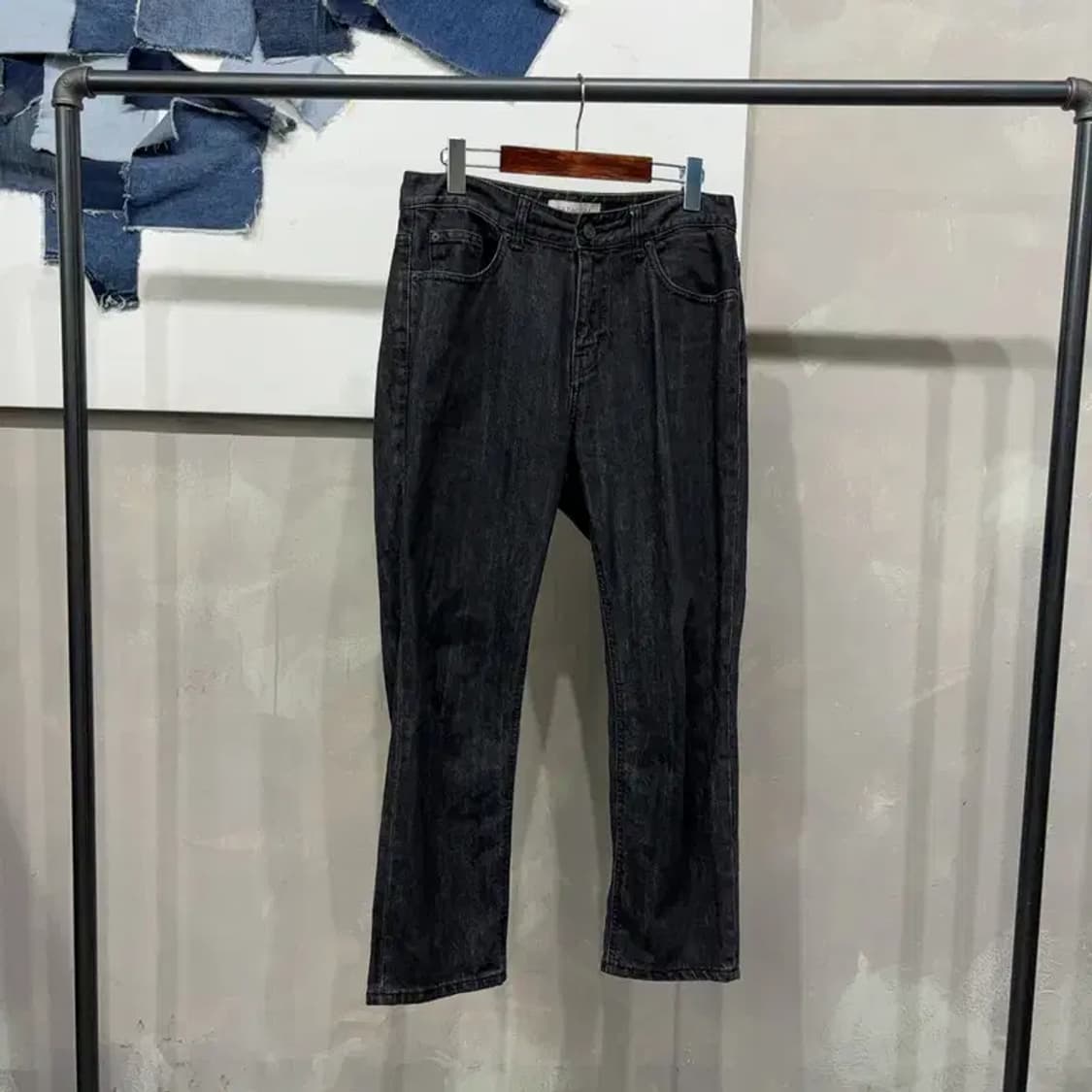 (31인치) 페이탈리즘 빈티지 흑청바지 블랙진 상품이미지1