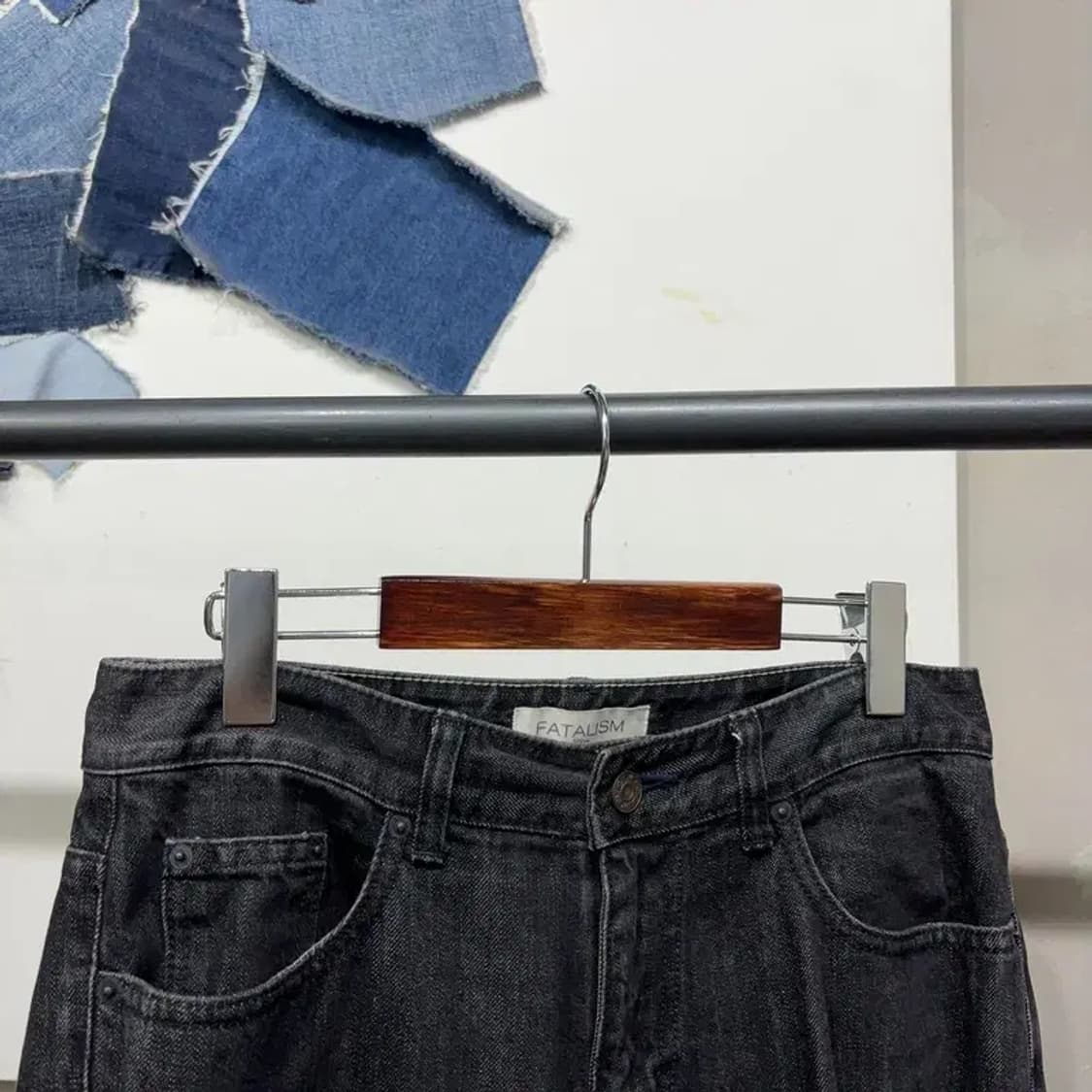 (31인치) 페이탈리즘 빈티지 흑청바지 블랙진 상품이미지2