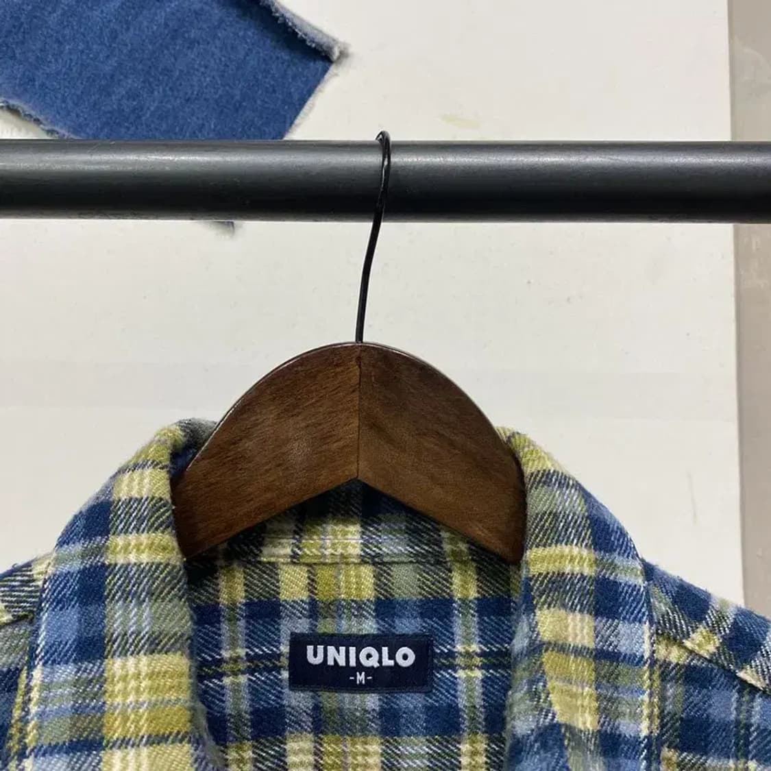 (100) 유니클로 스트릿 투포켓 체크 셔츠 남방 상품이미지2