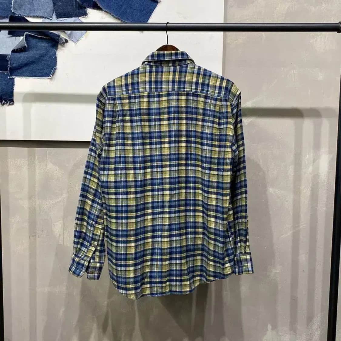 (100) 유니클로 스트릿 투포켓 체크 셔츠 남방 상품이미지4
