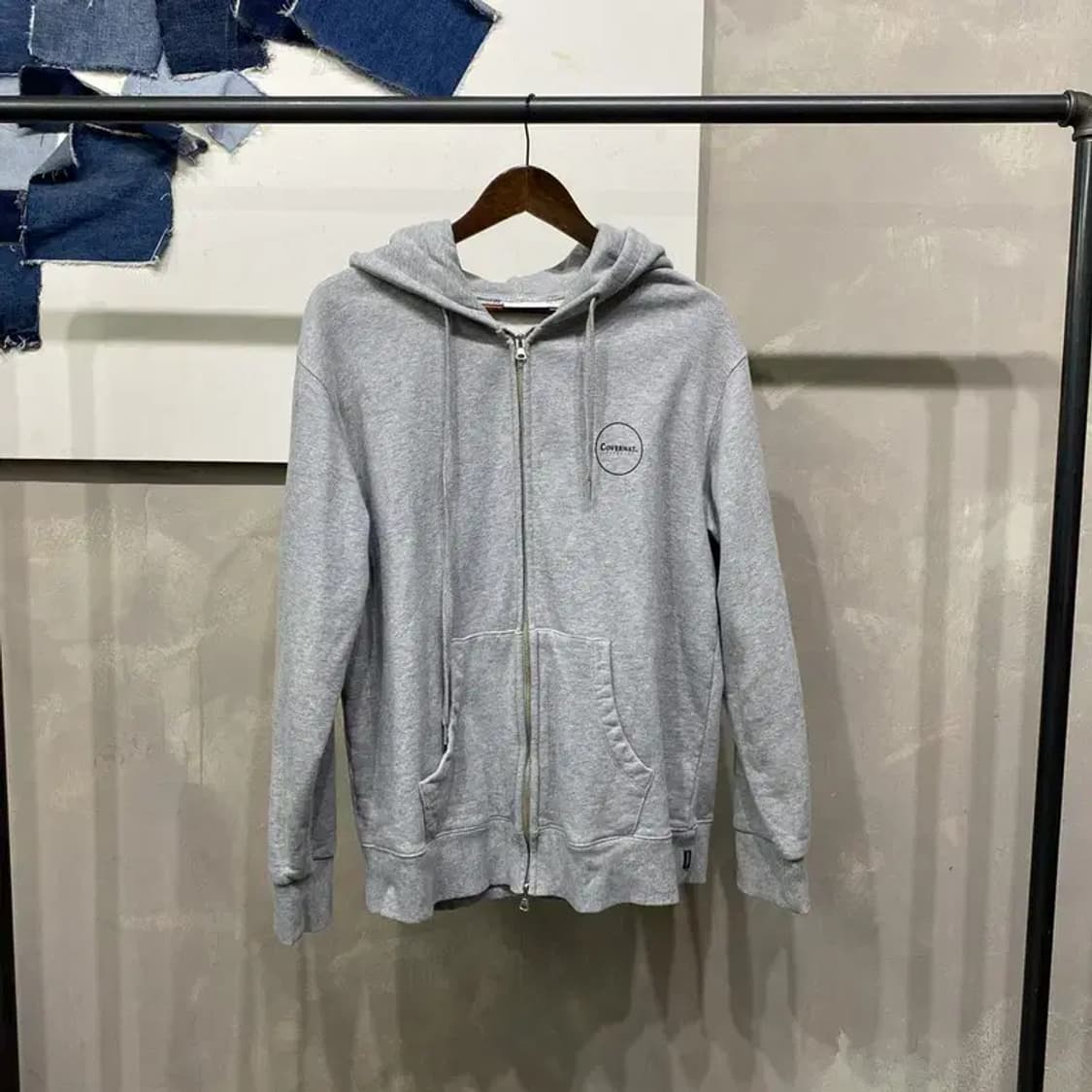 (100) 커버낫 스트릿 캐주얼 자수 후드집업 자켓 상품이미지1