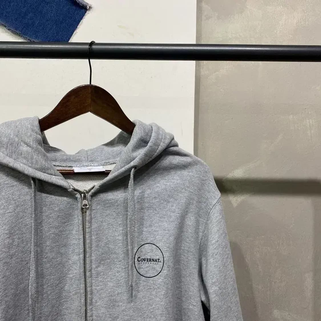 (100) 커버낫 스트릿 캐주얼 자수 후드집업 자켓 상품이미지3