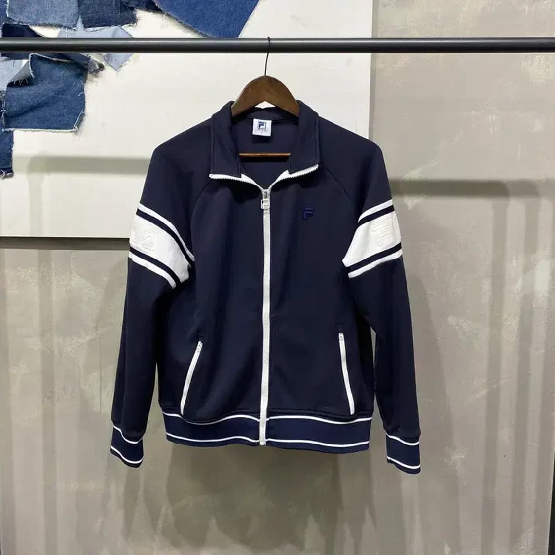 (95) 필라 여성 스트릿 캐주얼 자수 저지 집업 자켓 상품이미지1