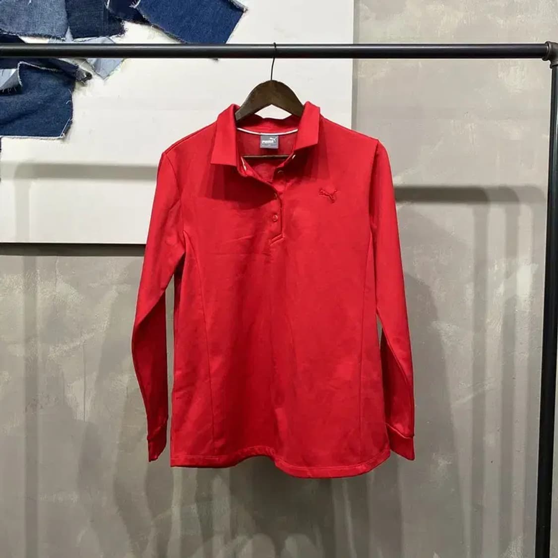 (100) 퓨마 캐주얼 자수 긴팔 PK 카라티 상품이미지1