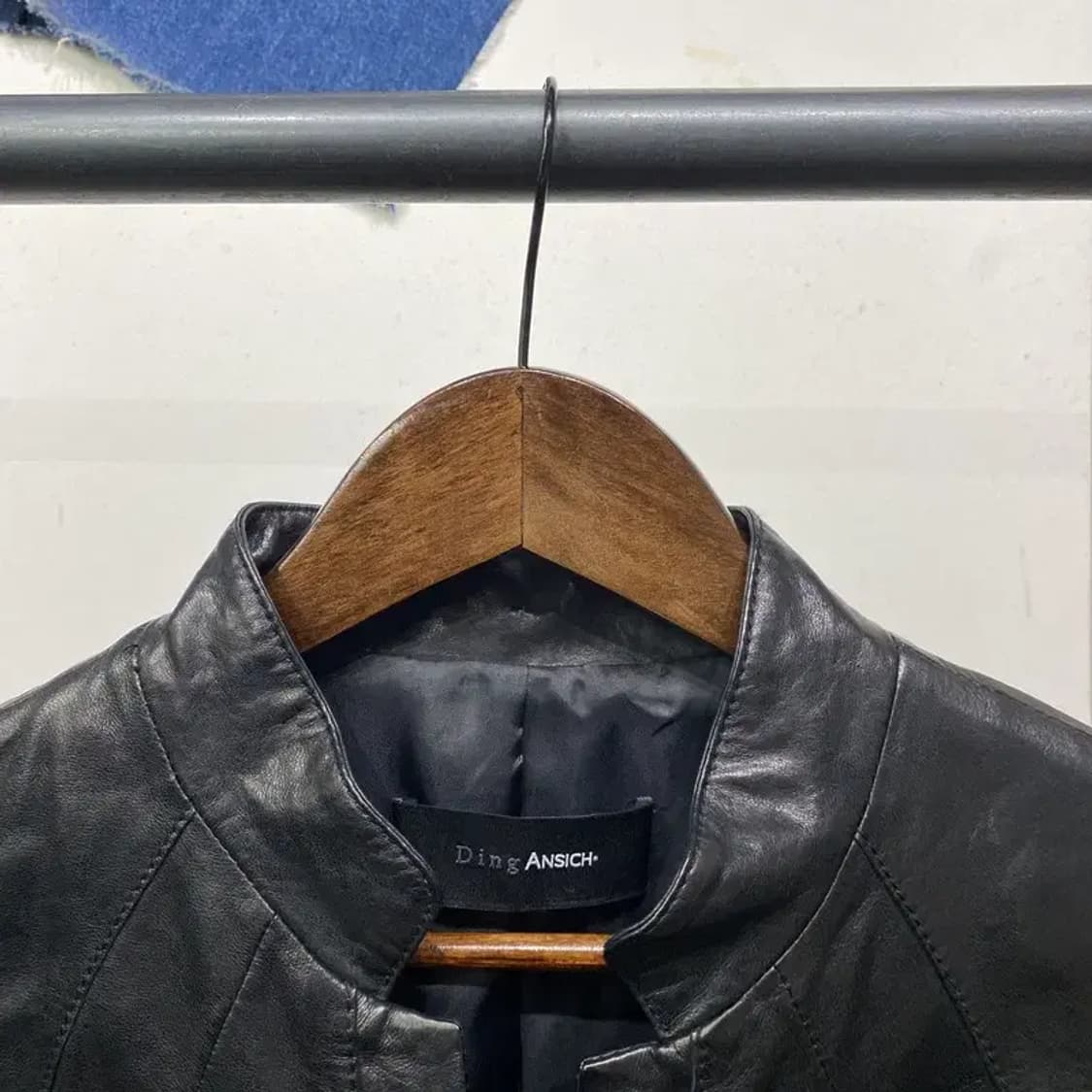 (85) DING ANSICH 여성 양가죽 헨리넥 조끼 래더 베스트 코트 상품이미지2