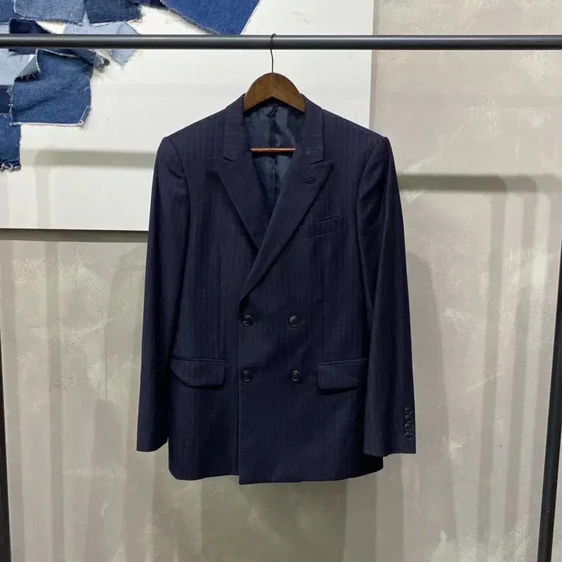 (100) 커스텀멜로우 캐주얼 더블버튼 블레이저 정장자켓 상품이미지1