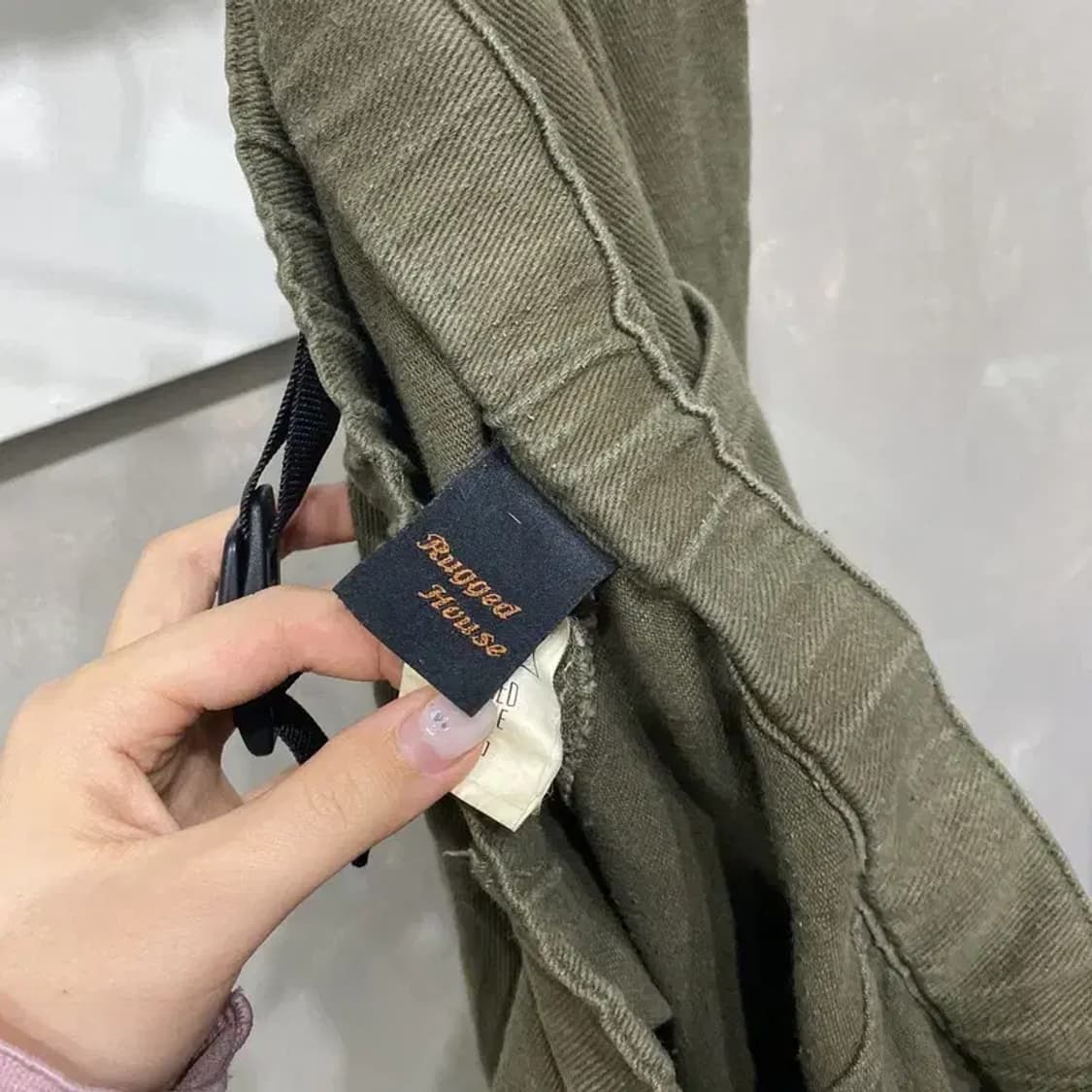 (빅사이즈) 러기드하우스 아메카지 벨티드 밴딩 면바지 코튼팬츠 상품이미지5