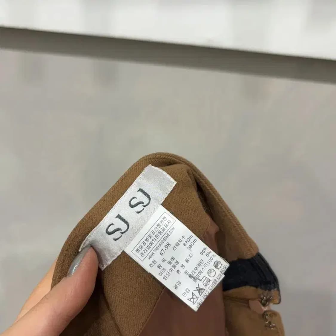 (29인치) SJSJ 여성 한섬 모직 치마 랩 스커트 팬츠 상품이미지5