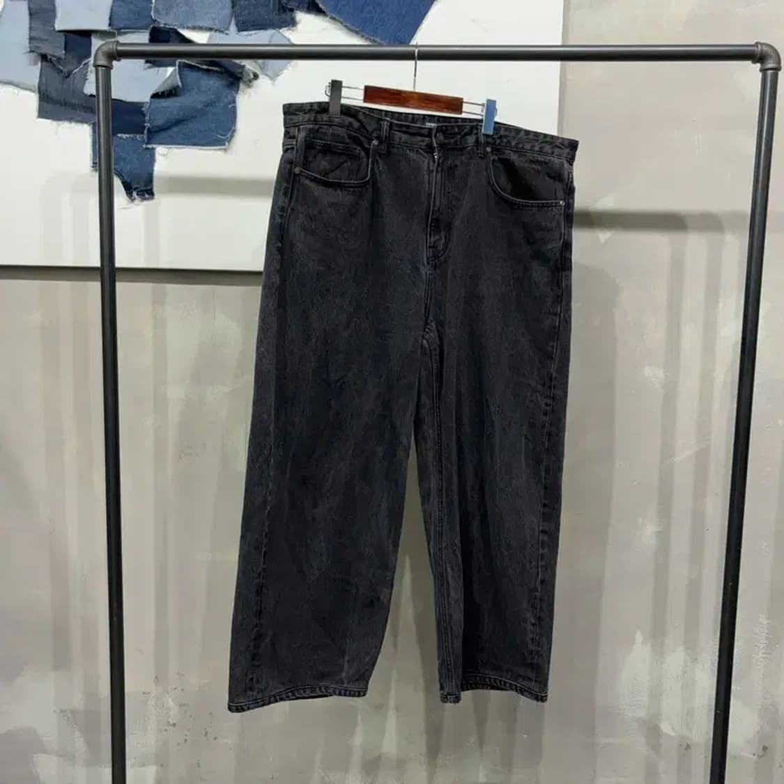 (40인치) 무신사스탠다드 빅사이즈 흑청바지 데님팬츠 상품이미지1