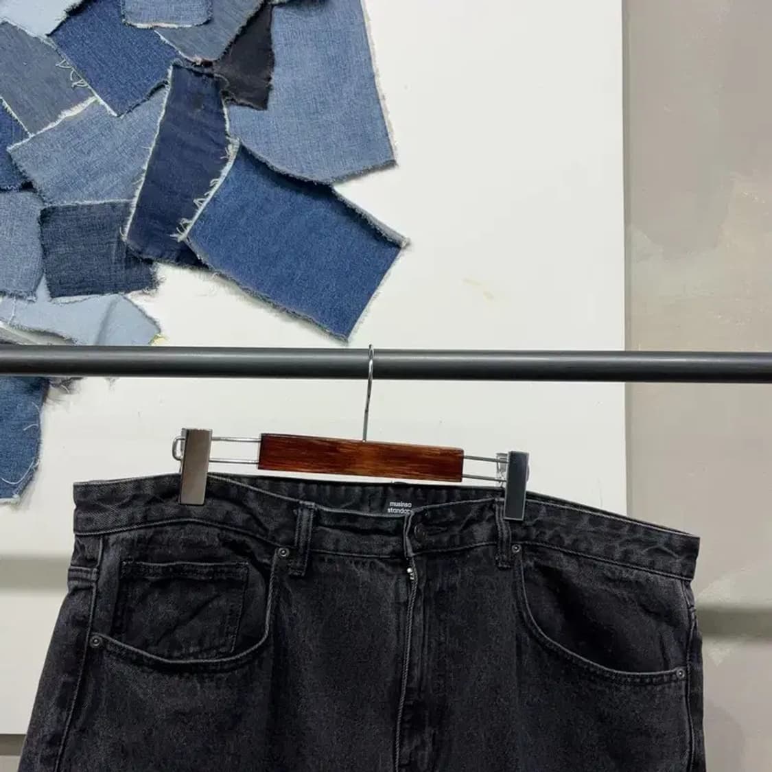 (40인치) 무신사스탠다드 빅사이즈 흑청바지 데님팬츠 상품이미지2