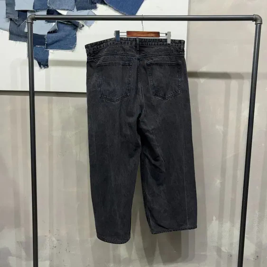 (40인치) 무신사스탠다드 빅사이즈 흑청바지 데님팬츠 상품이미지3
