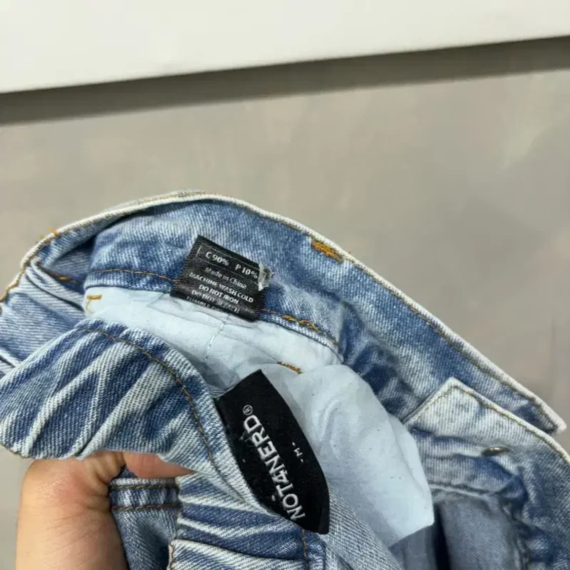 (28~30인치) 낫포너드 스트릿 밴딩 핀턱 연청바지 데님팬츠 상품이미지5