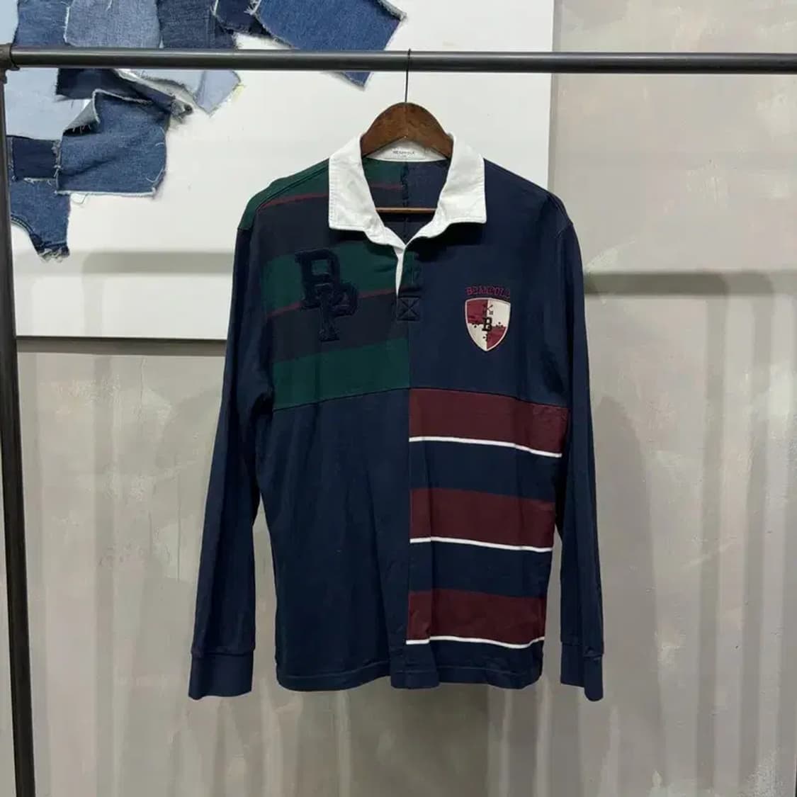 (105) 빈폴 캐주얼 자수 럭비 긴팔 PK 카라티 상품이미지1