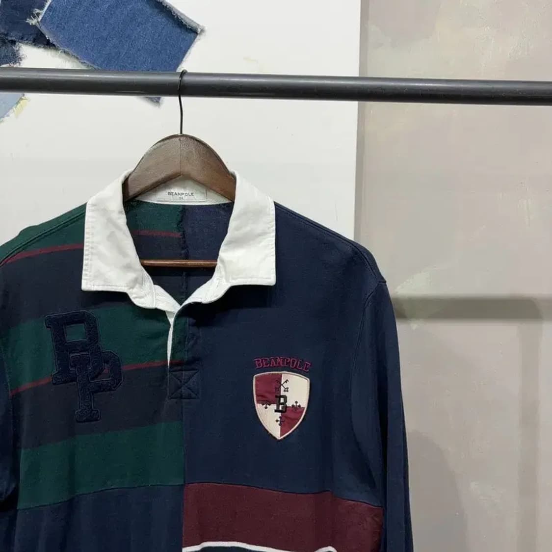 (105) 빈폴 캐주얼 자수 럭비 긴팔 PK 카라티 상품이미지3