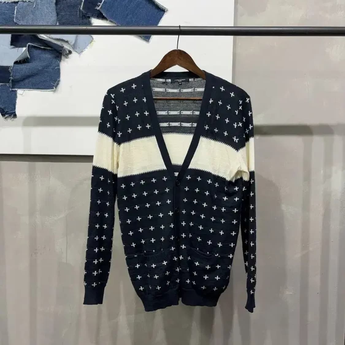 (95) 코데즈컴바인 캐주얼 도트 니트 가디건 상품이미지1