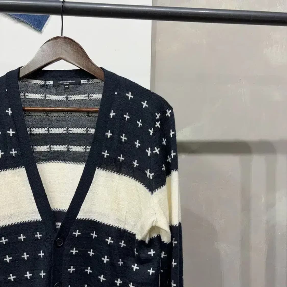 (95) 코데즈컴바인 캐주얼 도트 니트 가디건 상품이미지3