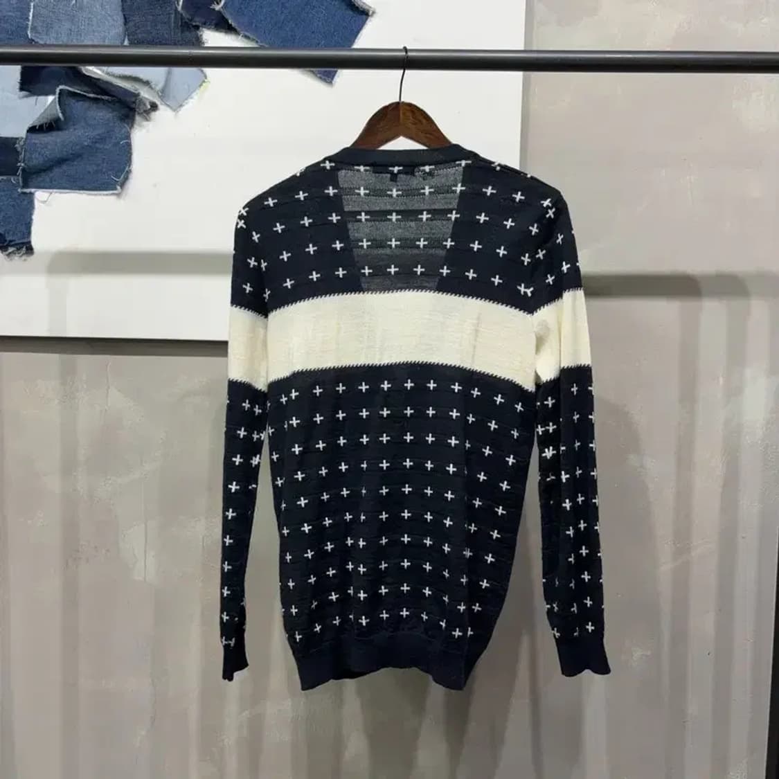 (95) 코데즈컴바인 캐주얼 도트 니트 가디건 상품이미지4