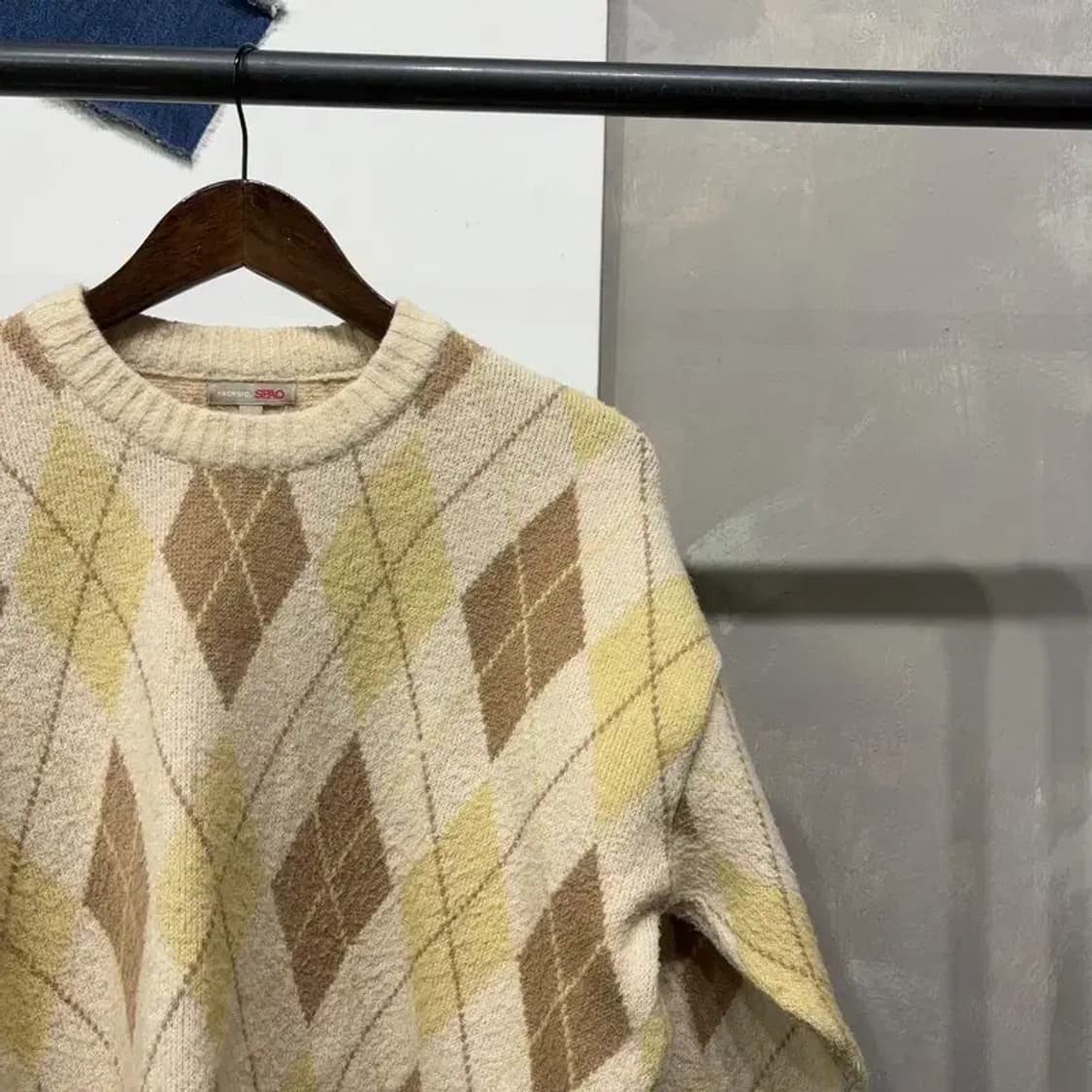 (95) 스파오 캐주얼 아가일 니트 상품이미지3