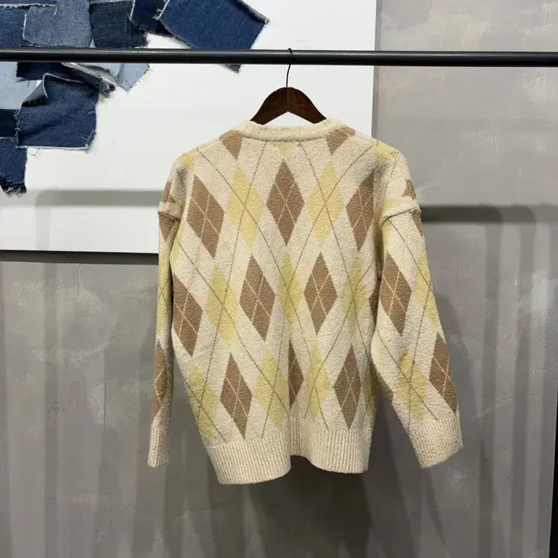 (95) 스파오 캐주얼 아가일 니트 상품이미지4