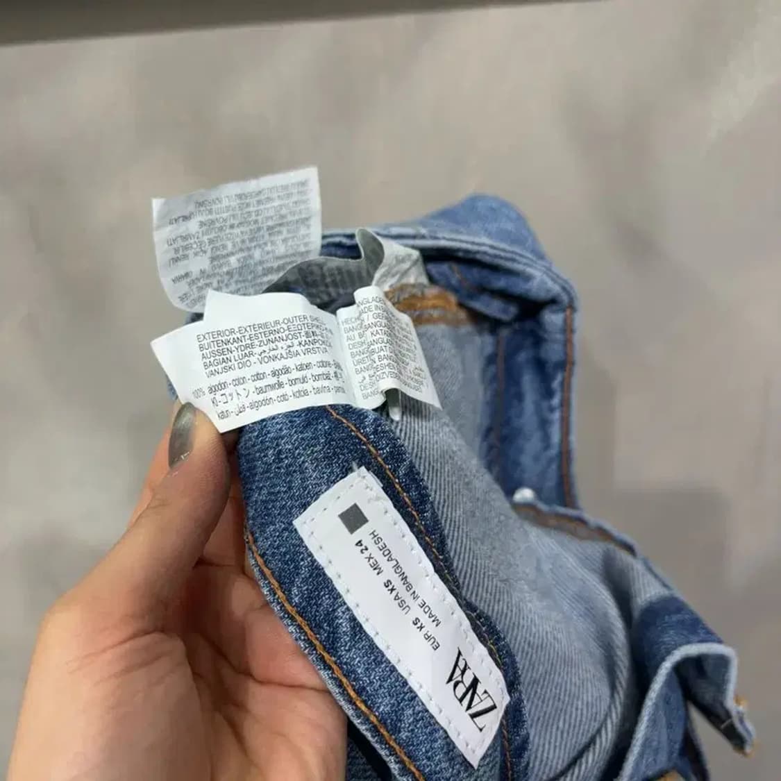 (24인치) 자라 ZARA 여성 데님 버튼 롱 청스커트 치마 상품이미지6