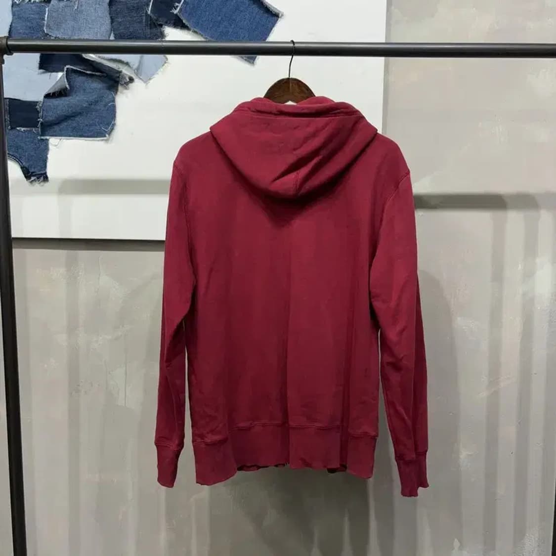 (100) 나이키 캐주얼 스트릿 버건디 기모 후드집업 자켓 상품이미지4