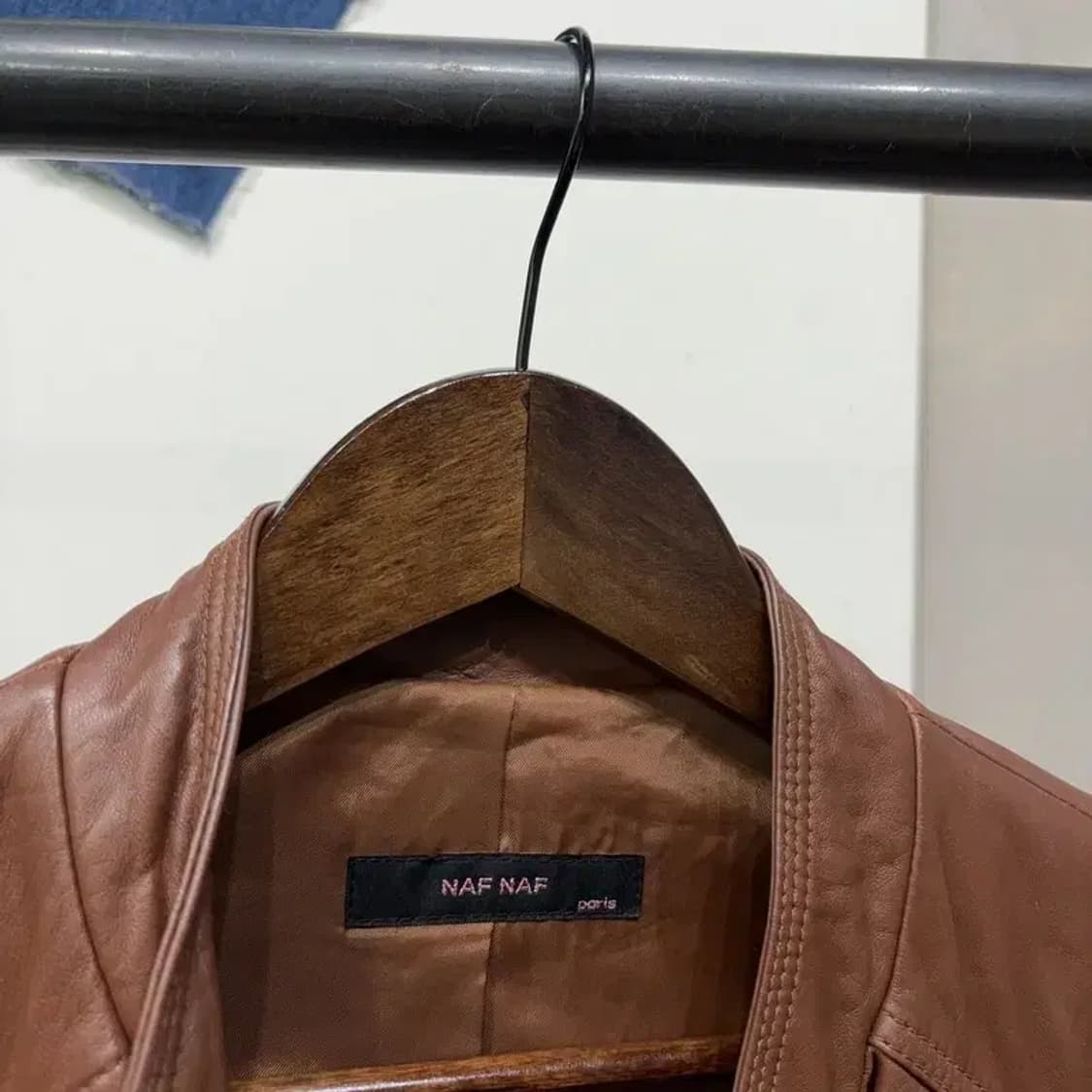 (85) NAFNAF 여성 빈티지 양가죽 라이더 자켓 상품이미지2