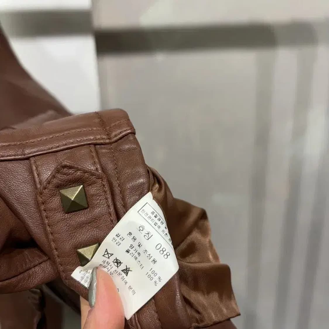 (85) NAFNAF 여성 빈티지 양가죽 라이더 자켓 상품이미지5