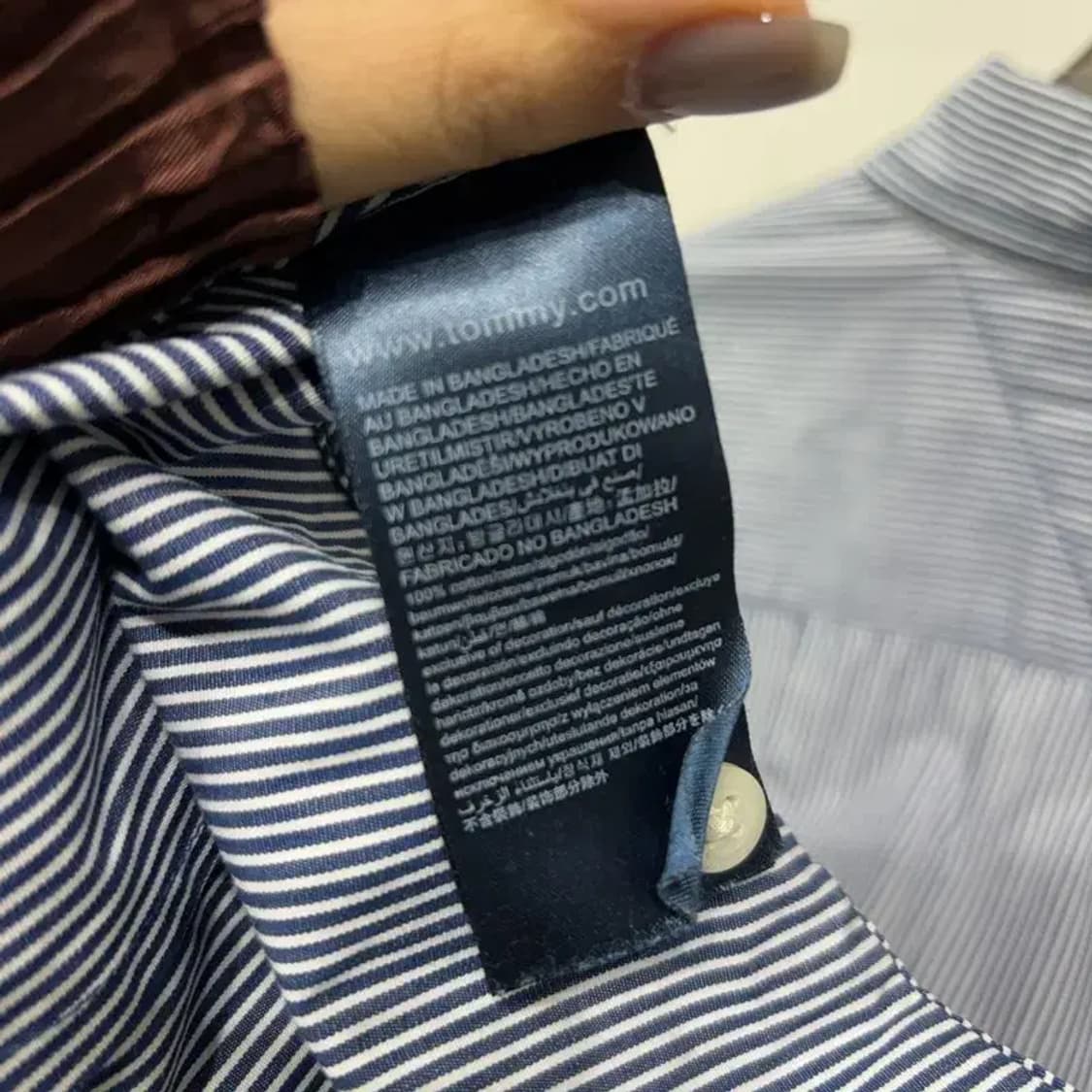 (95) 타미힐피거 캐주얼 슬림핏 스트라이프 셔츠 남방 상품이미지5