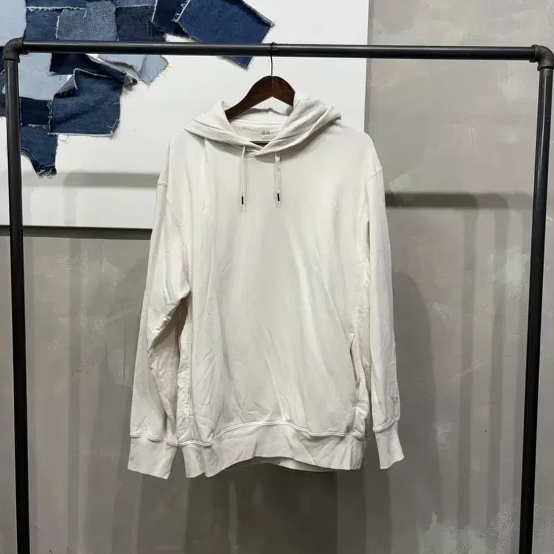 (110) 유니클로 캐주얼 베이직 무지 후드티 상품이미지1