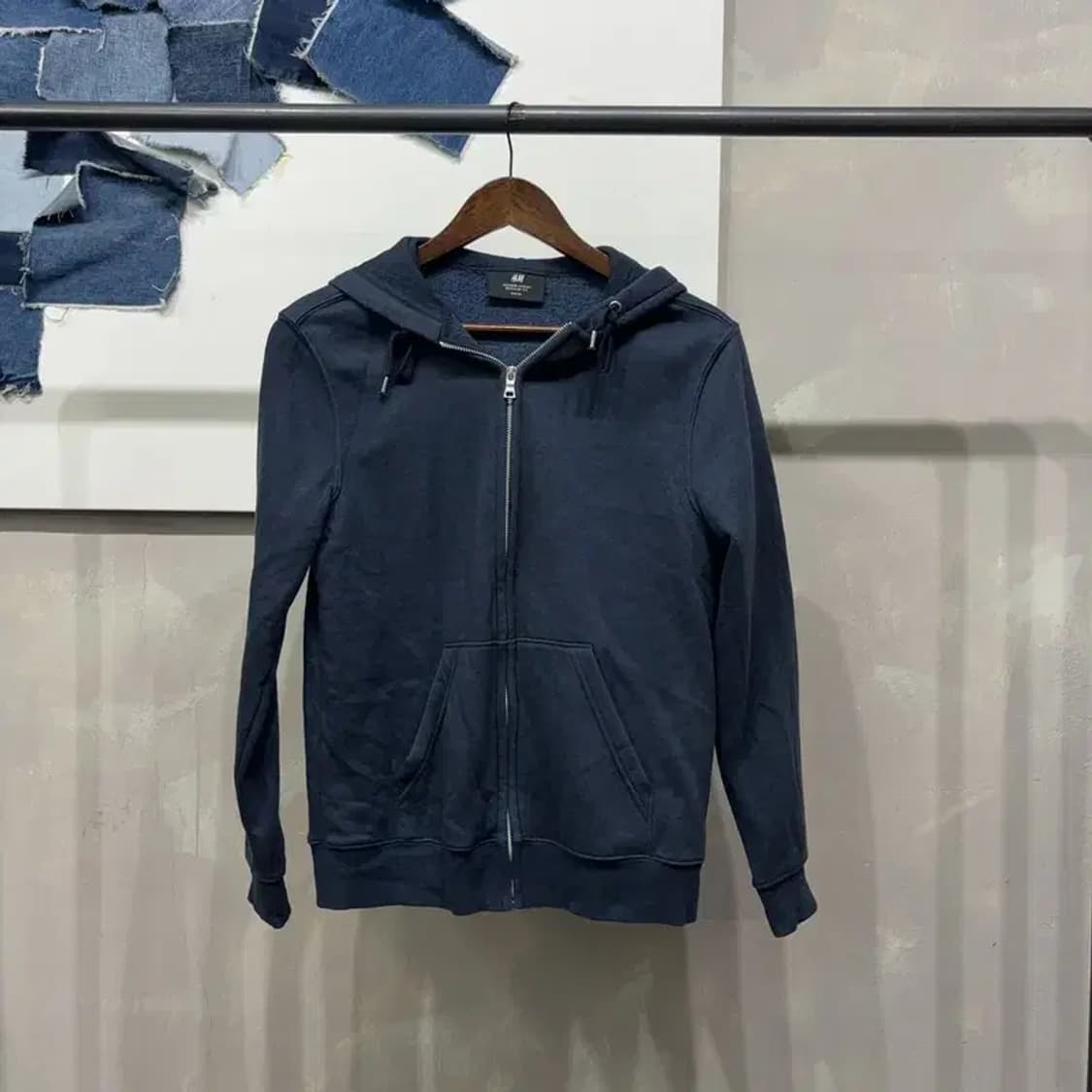 (95) H.M 흐앤므 캐주얼 기모 후드집업 자켓 상품이미지1