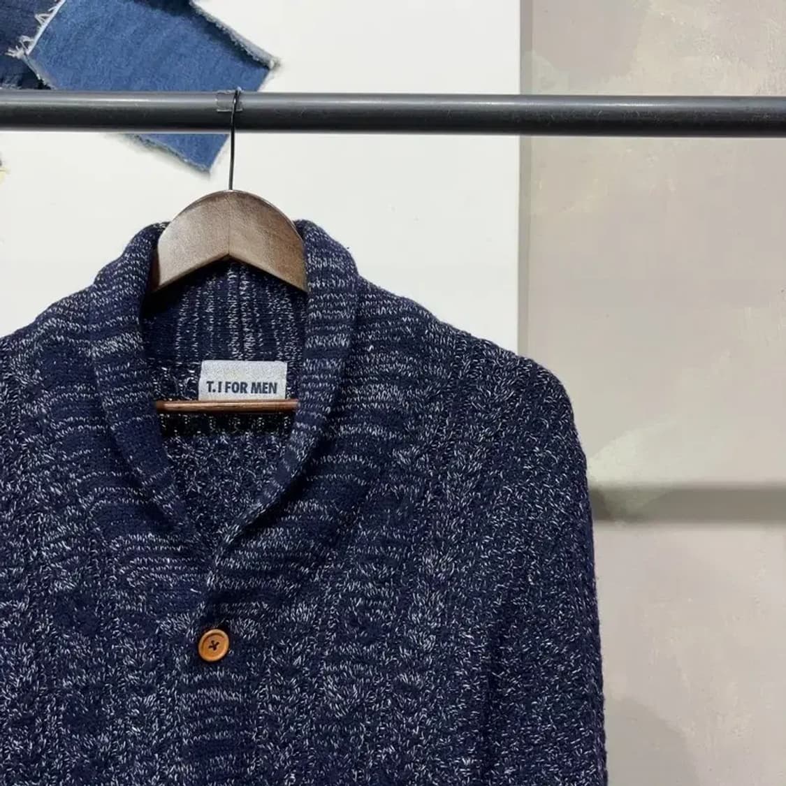 (100) 티아이포맨 캐주얼 클래식 케이블 숄카라 니트 가디건 상품이미지3