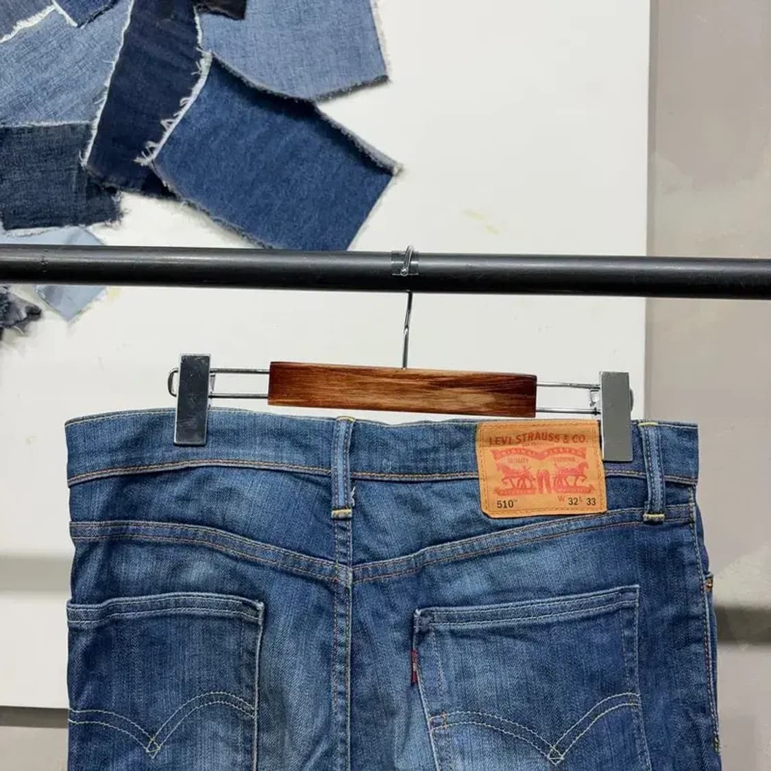 (32인치) 리바이스 510 캐주얼 워싱 진청바지 데님팬츠 상품이미지4