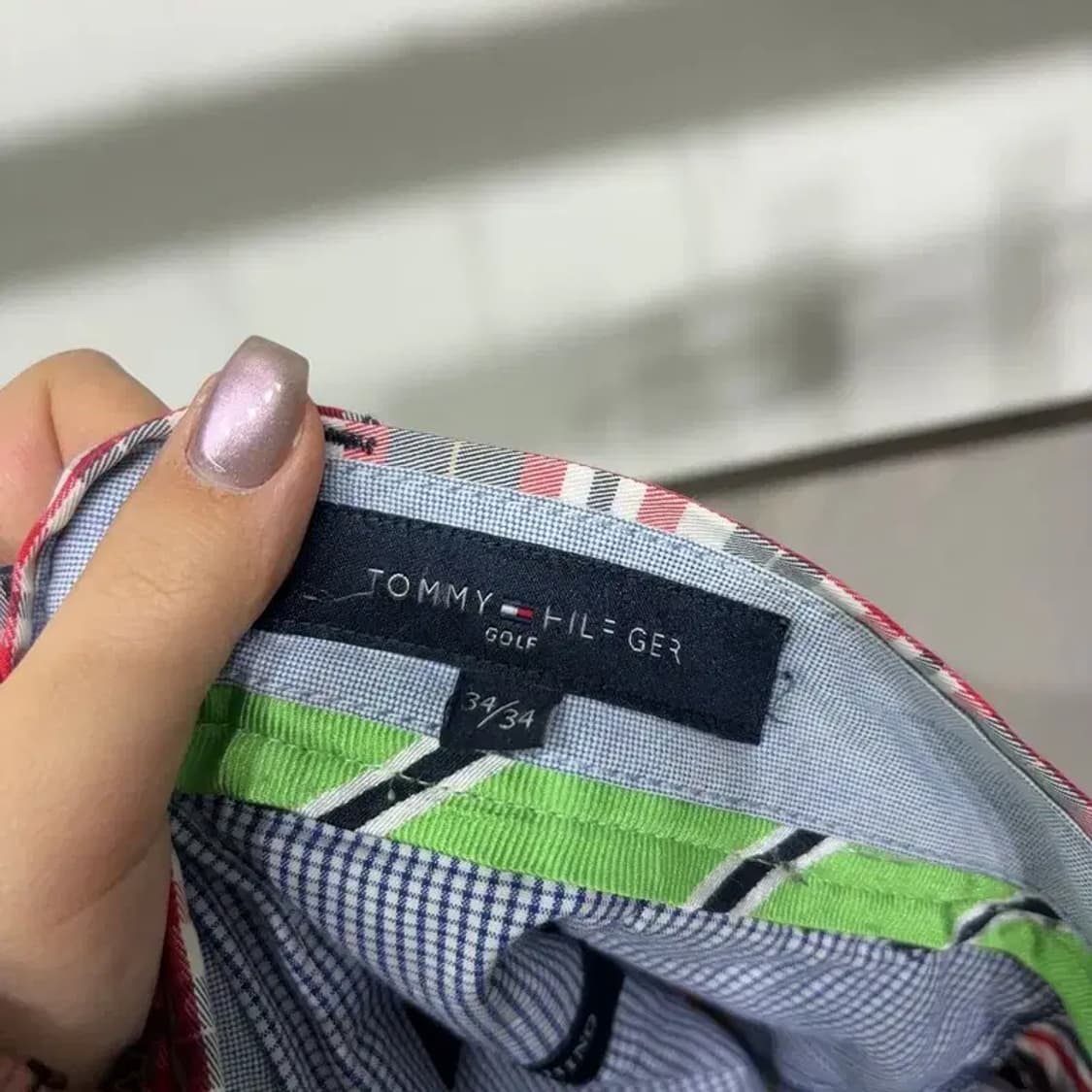 (34인치) 타미힐피거 캐주얼 클래식 체크 바지 팬츠 상품이미지5