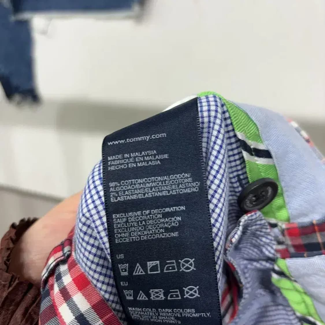 (34인치) 타미힐피거 캐주얼 클래식 체크 바지 팬츠 상품이미지6