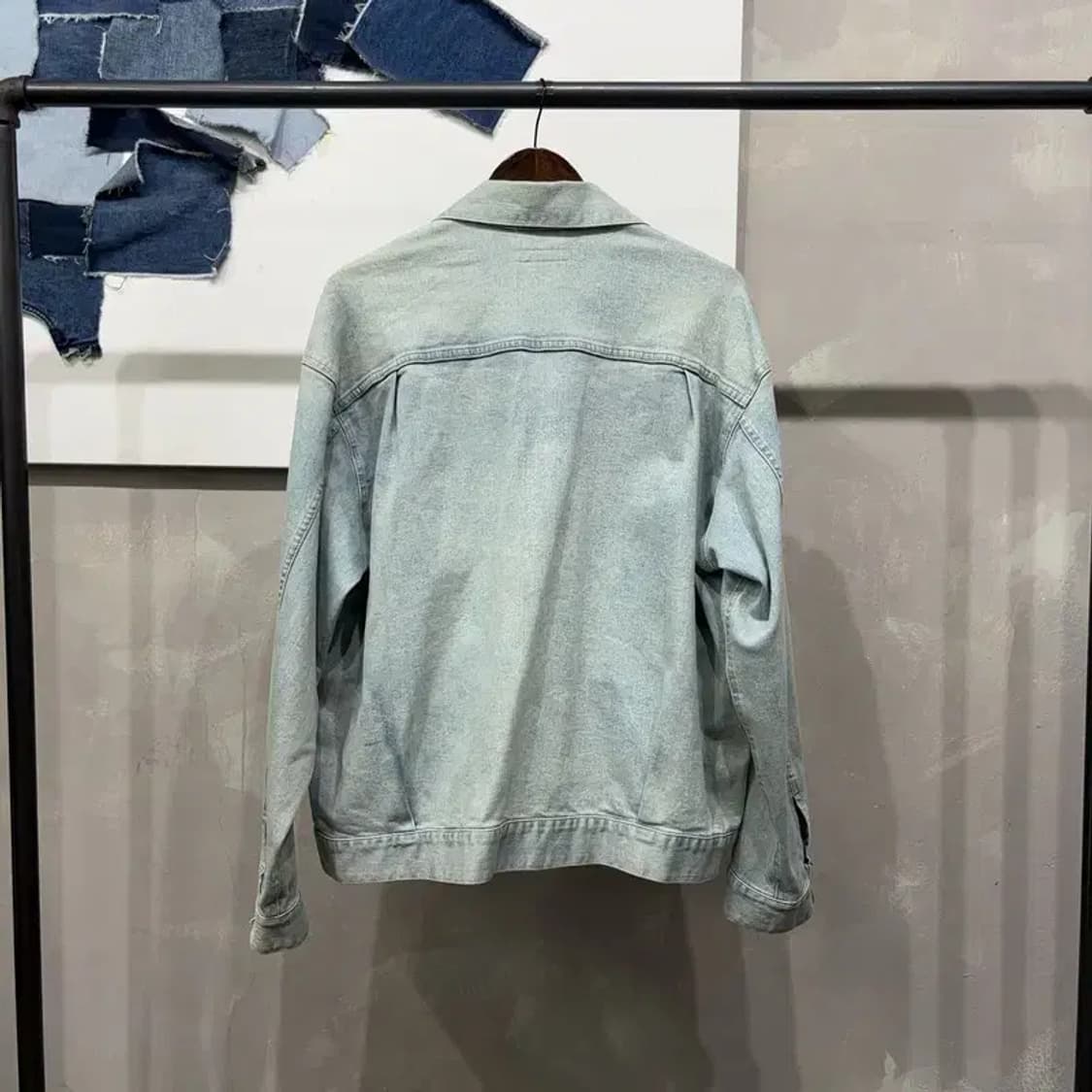 (105) 유니클로 캐주얼 포켓 턱 데님 트러커 청자켓 상품이미지4