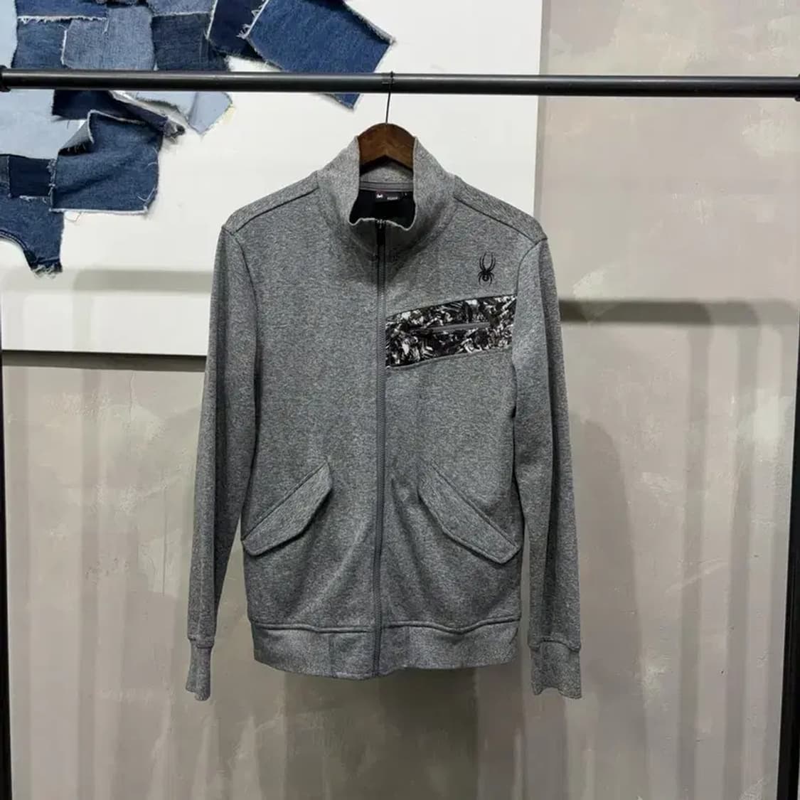 (100) 스파이더 캐주얼 스트릿 프린팅 저지 집업 자켓 상품이미지1