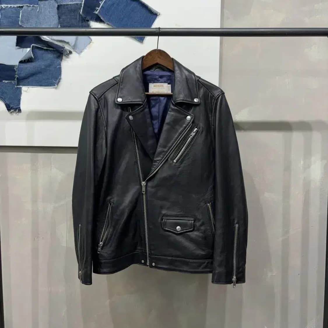 (95) 마하그리드 스트릿 양가죽 리얼래더 라이더 자켓 상품이미지1