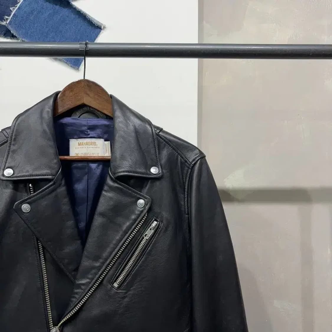 (95) 마하그리드 스트릿 양가죽 리얼래더 라이더 자켓 상품이미지3